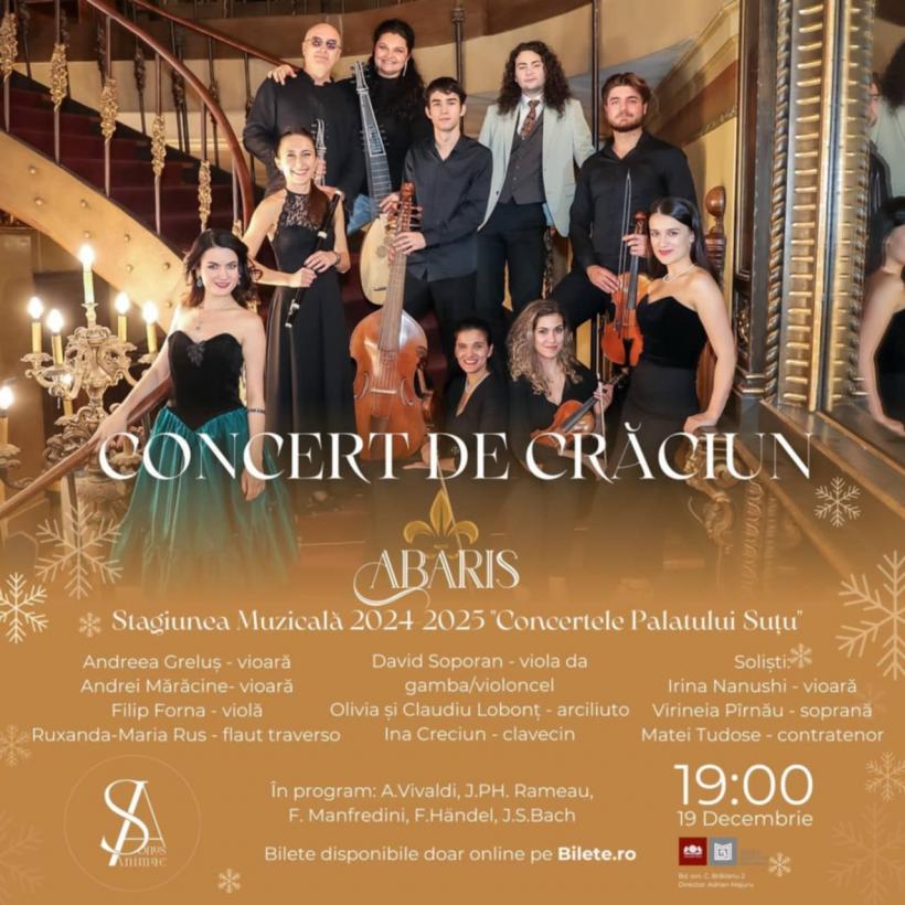 „CONCERT DE CRĂCIUN ABARIS”, la Palatul Suțu