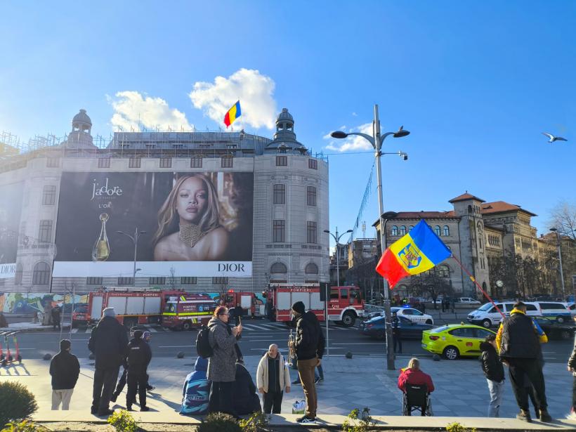 Stegarul Dac protestează din nou: Circulație blocată în zona Universității din București 18934871