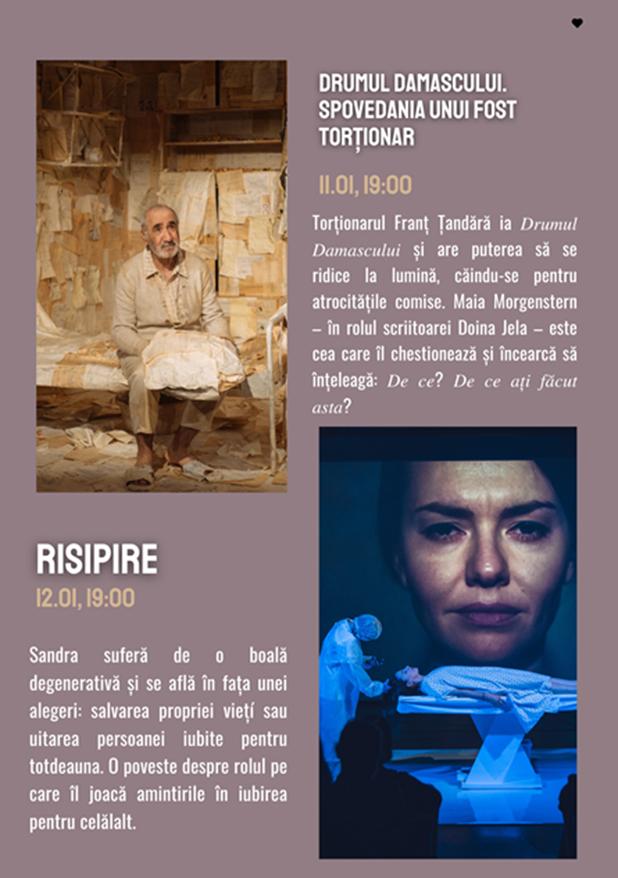 Primele spectacole din ianuarie la Teatrul Dramaturgilor Români 18935297