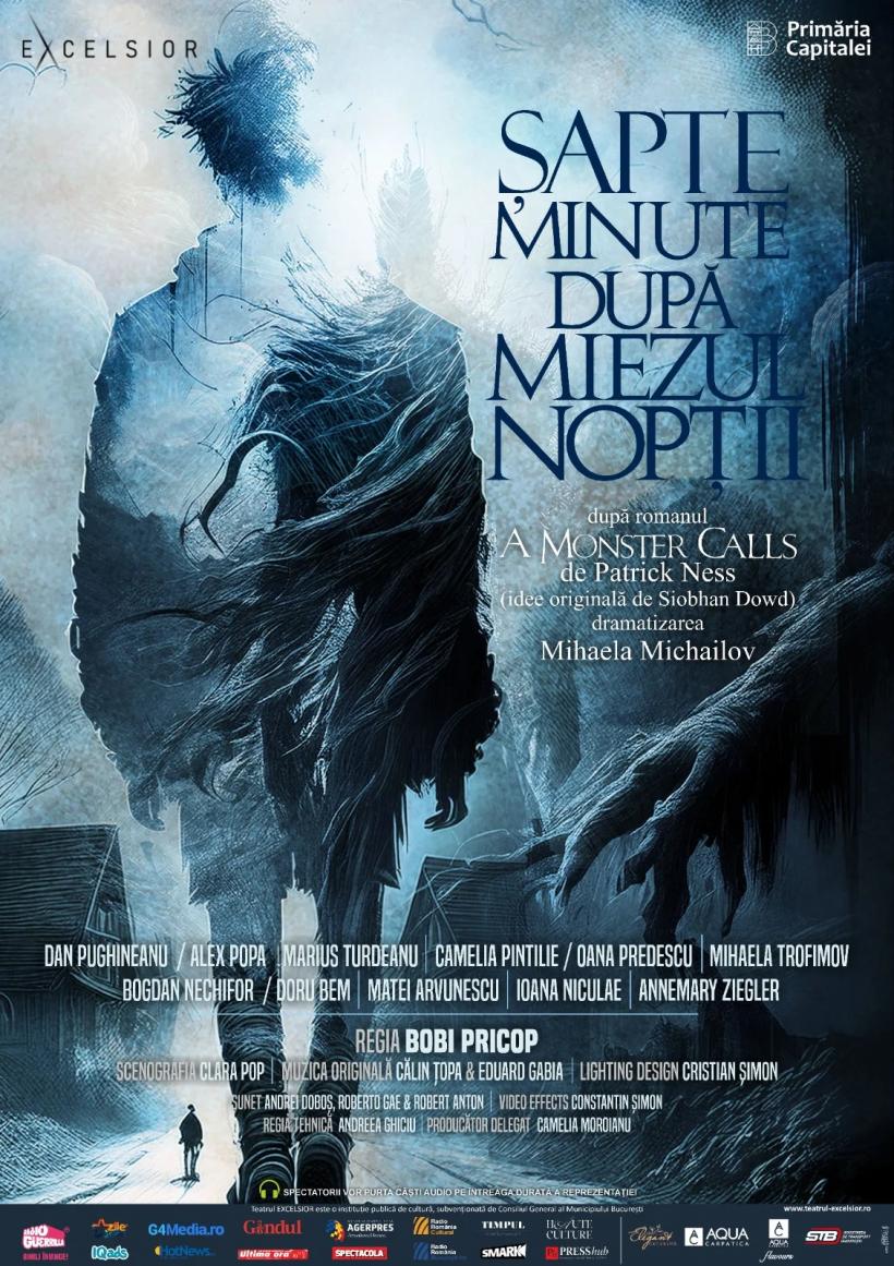INVITAȚIE la premiera oficială a spectacolului Șapte minute după miezul nopții (A Monster Calls), realizat de Bobi Pricop la Teatrul EXCELSIOR din București