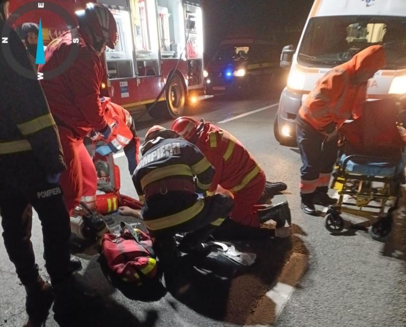 Accident pe DN 6, Mehedinți: Coliziune între două autoturisme și un TIR. O persoană a fost rănită 18936890