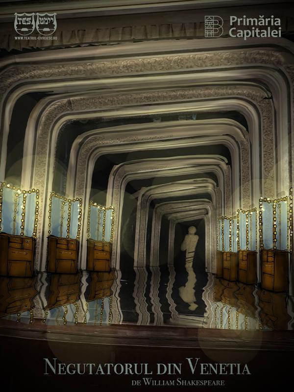 Maia Morgenstern în rolul Shylock în premiera Teatrului Evreiesc de Stat, NEGUȚĂTORUL DIN VENEȚIA