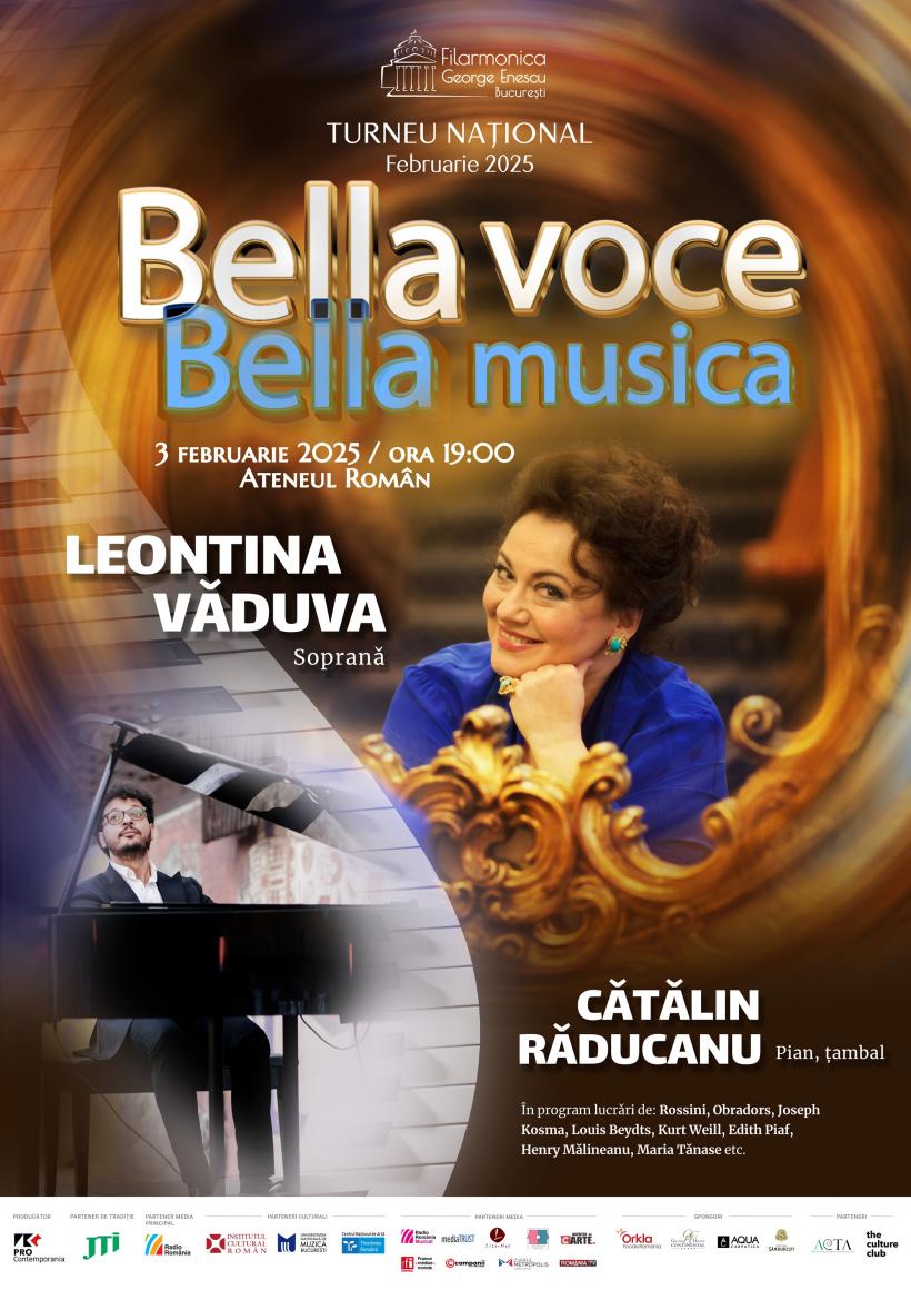 Soprana Leontina Văduva şi pianistul Cătălin Răducanu, în Turneul Naţional Bella voce, Bella musica - la București, Iași, Deva și Brașov 18938202