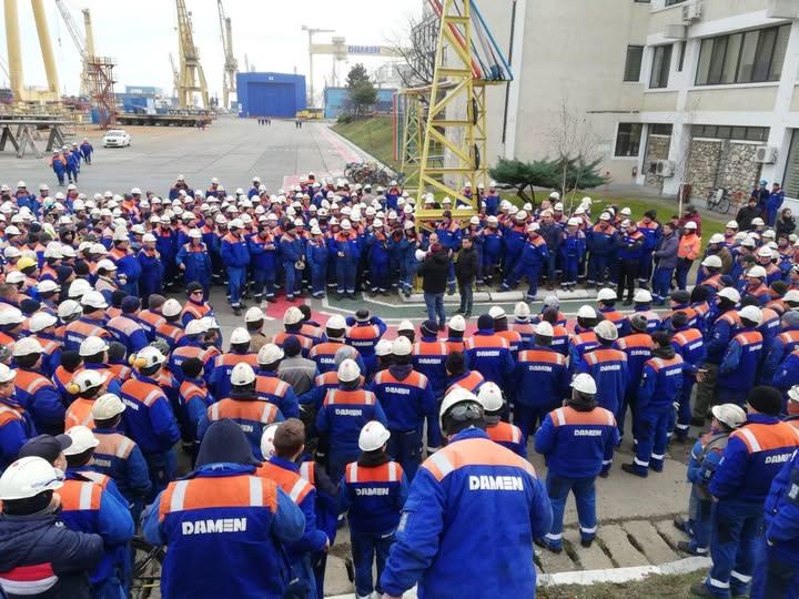 Șantierul Naval Mangalia, în pericol de faliment. Salariații ies astăzi în stradă, de teama concedierilor colective