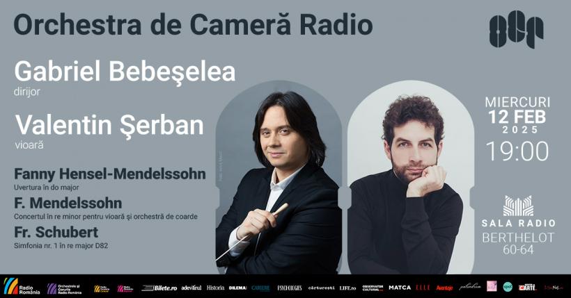 Dirijorul Gabriel Bebeșelea și violonistul Valentin Șerban invitați la Sala Radio 18939519