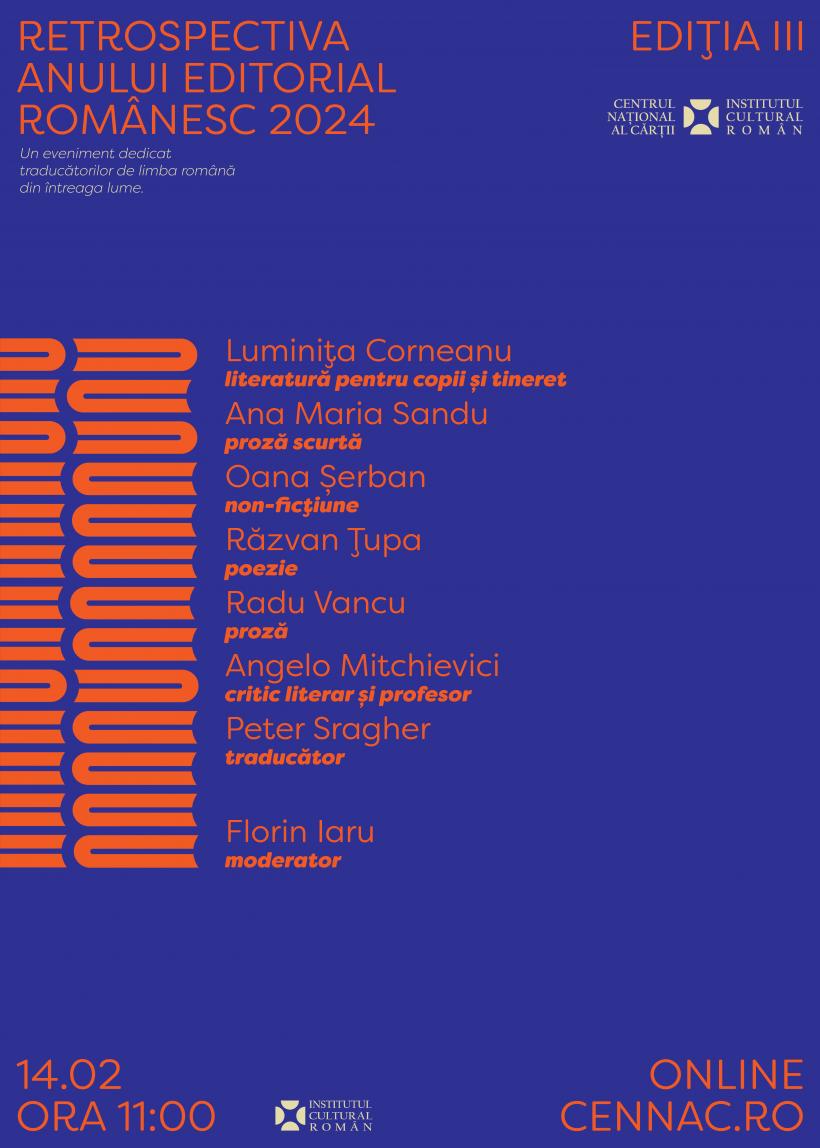 „Retrospectiva anului editorial românesc 2024”, prezentată de ICR traducătorilor de limba română 18940623