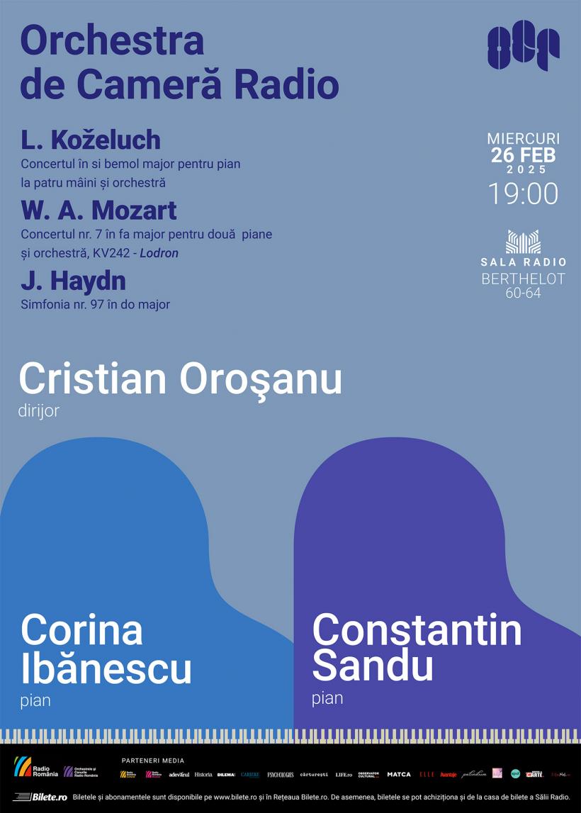 Concert pentru două piane la Sala Radio