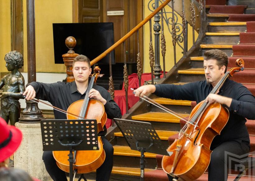 Ștefan Cazacu și Mircea Marian, importanți violonceliști ai scenei muzicale românești, în Concert la Palat, la Iași, pe 4 martie 18942336