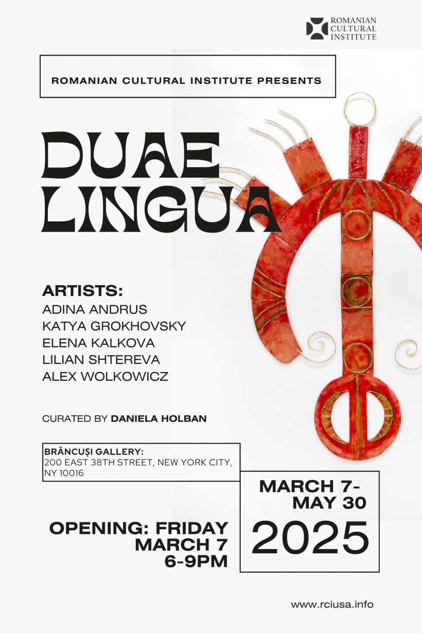 ICR New York prezintă expoziția internațională de grup “DUAE LINGUA”,   parte a unei serii de proiecte de celebrare a creativității feminine