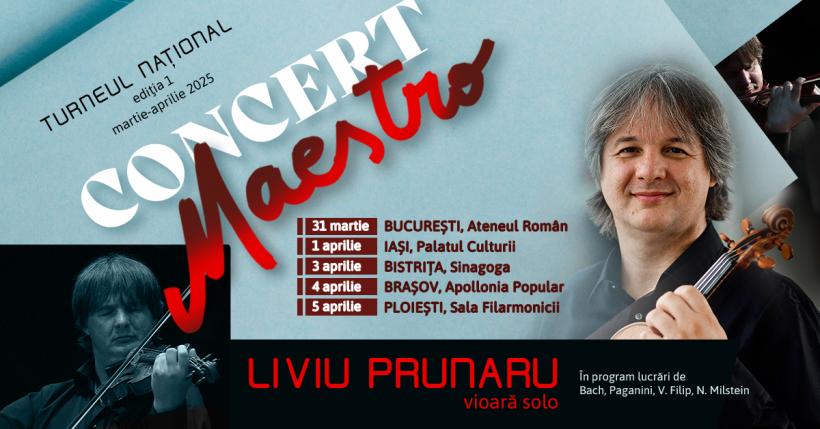 Liviu Prunaru revine în România cu Turneul Național Concert Maestro, din 31 martie. Un eveniment excepțional dedicat împlinirii a 35 de ani de carieră internațională 18944021