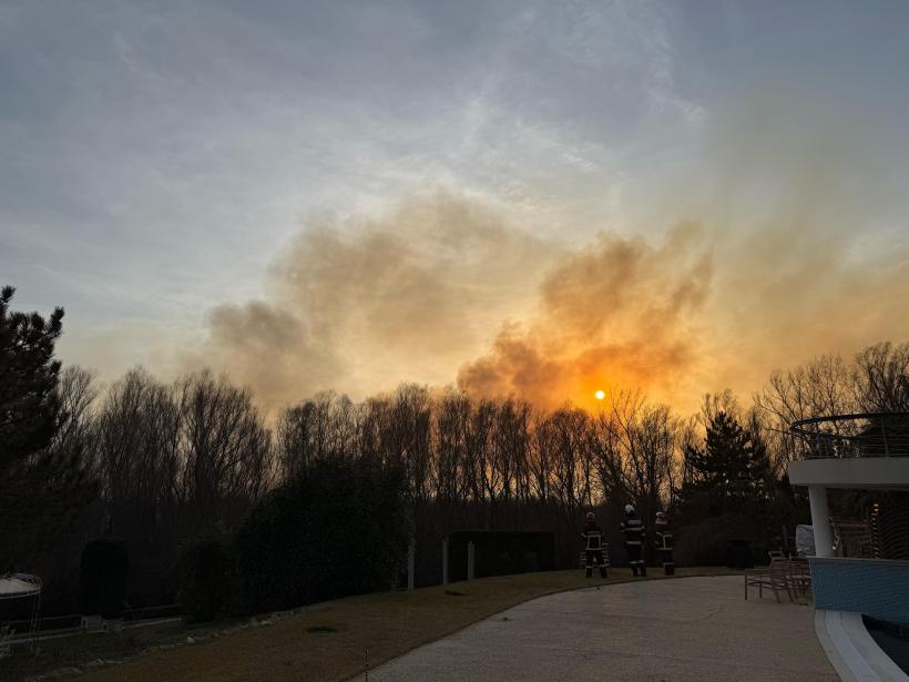 Incendiu într-o zonă izolată din Delta Dunării. Flăcările s-au extins pe o suprafață de 50 de hectare