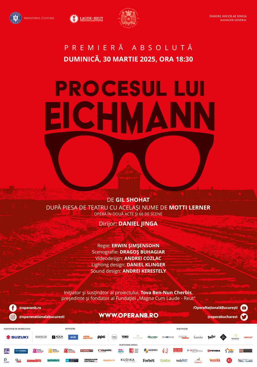 Procesul lui Eichmann, în premieră absolută, pe scena Operei Naționale București