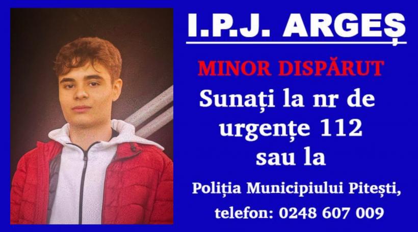 Alertă la Pitești: Un adolescent de 15 ani a dispărut de acasă