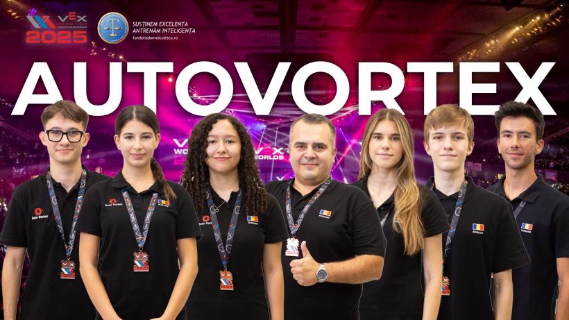 România ajunge la cel mai mare campionat de robotică din lume prin echipa națională AutoVortex, cu sprijinul Fundației Dan Voiculescu pentru Dezvoltarea României