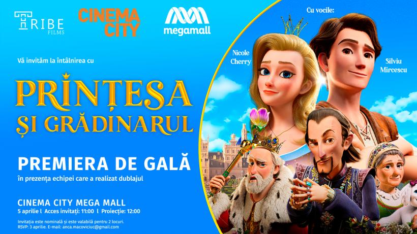 PREMIERA DE GALĂ a filmului de animație PRINȚESA ȘI GRĂDINARUL
