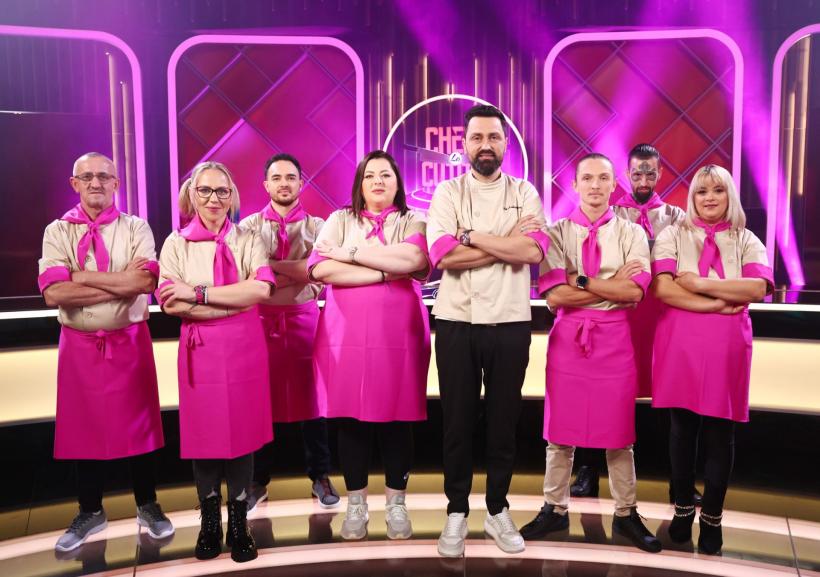 Jurații și-au format echipele în ediția de ieri Chefi la cuțite. Confruntările încep furtunos diseară: Chef Ștefan Popescu folosește prima amuletă, bulversându-și adversarii 18949927