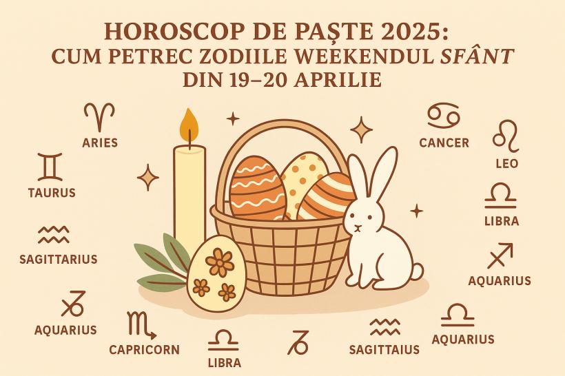Horoscop de Paște 2025: Cum petrec zodiile weekendul Sfânt din 19–20 Aprilie 2025