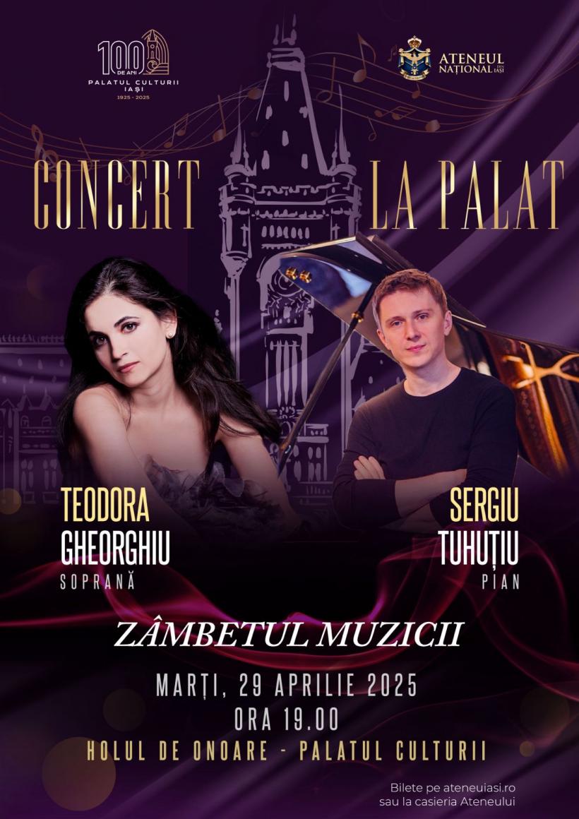 Soprana Teodora Gheorghiu și pianistul Sergiu Tuhuțiu, în Zâmbetul Muzicii  la Palatul Culturii din Iași 18949655