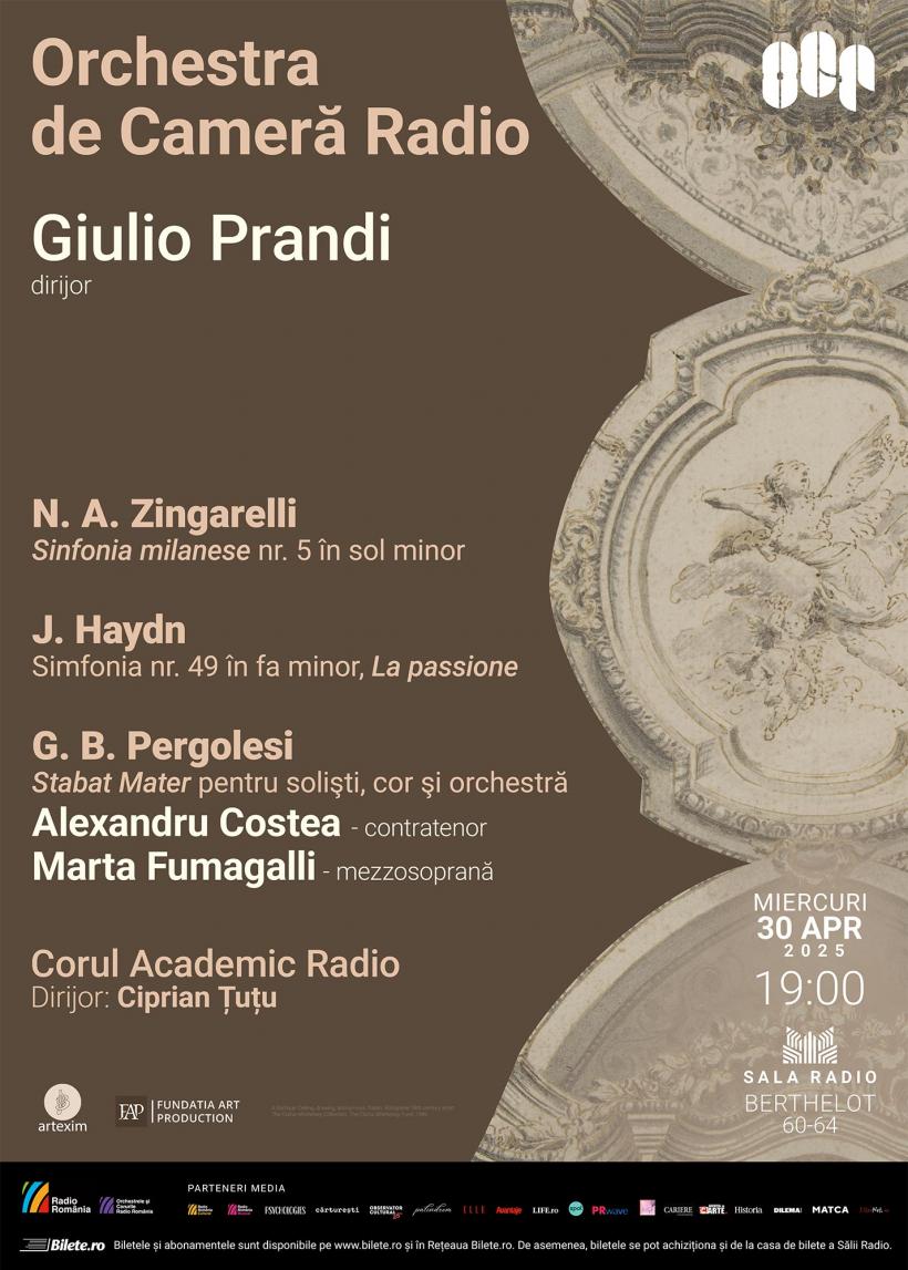 „Testamentul artistic” al compozitorului italian G. B. Pergolesi  dirijat de Giulio Prandi, la Sala Radio 18951108