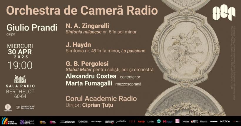 „Testamentul artistic” al compozitorului italian G. B. Pergolesi  dirijat de Giulio Prandi, la Sala Radio 18951109