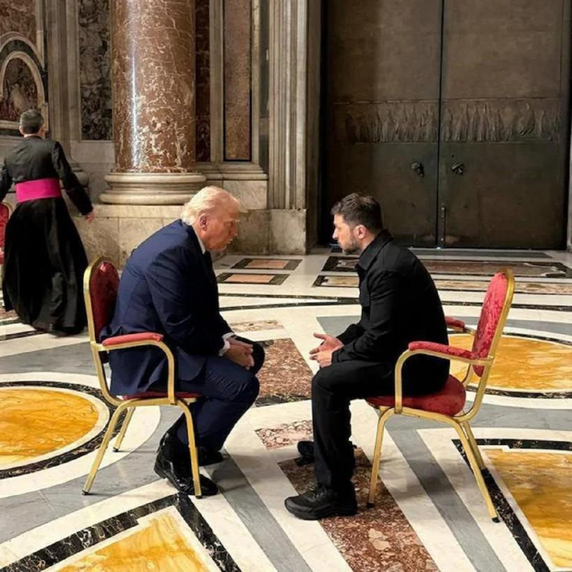 UPDATE Donald Trump și Volodimir Zelenski s-au întâlnit în Bazilica Sfântul Petru! Moștenirea de pace a Papei Francisc 18951315