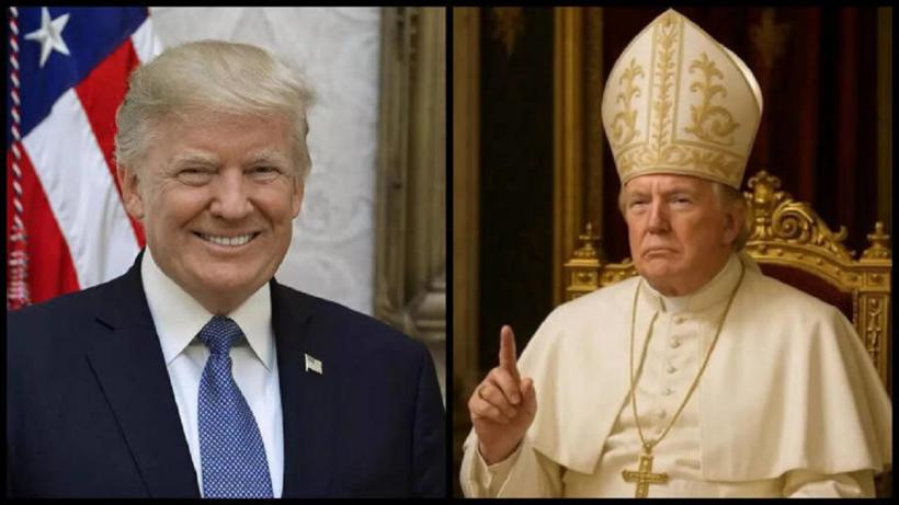 Trump șochează din nou cu imaginea în rolul papei: Trebuie să ne distrăm puțin, nu?