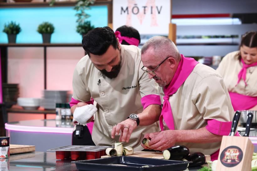 Echipa lui Chef Orlando, victorioasă ieri la Chefi la cuțite. Amuleta rimelor aduce hohote de râs în battle-ul serii, dar lovitura lui Chef Sautner complică grav sesiunea de gătit 18953766