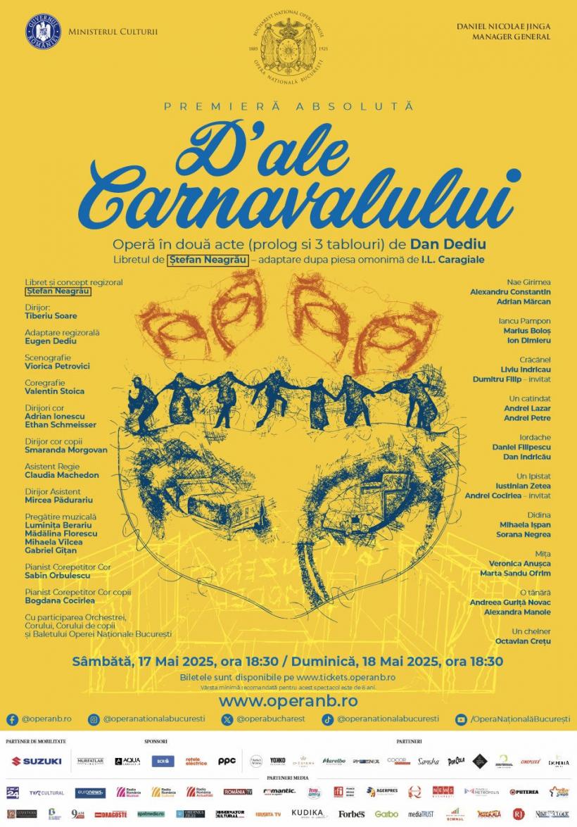 Premiera operei D'ale carnavalului de Dan Dediu deschide Săptămâna Internațională a Muzicii Noi 2025 la Opera Națională București 18953340