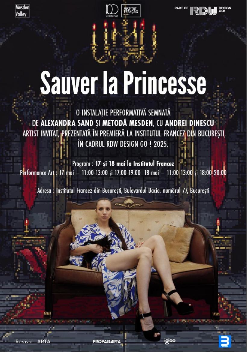 Instalația performativă Sauver la Princesse, prezentată în premieră la Institutul Francez din România la București, în cadrul RDW Design GO! 18953888