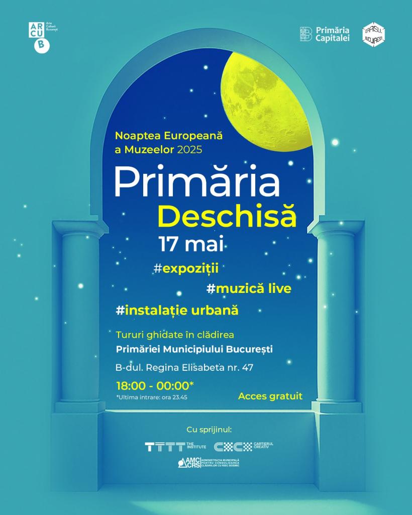 Tururi ghidate, expoziții și muzică live, la „Primăria deschisă”, în Noaptea Europeană a Muzeelor  18953880