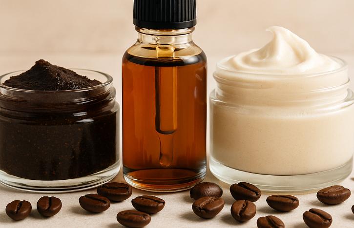 Scruburi, măști și loțiuni cu cafeină: cum le prepari acasă