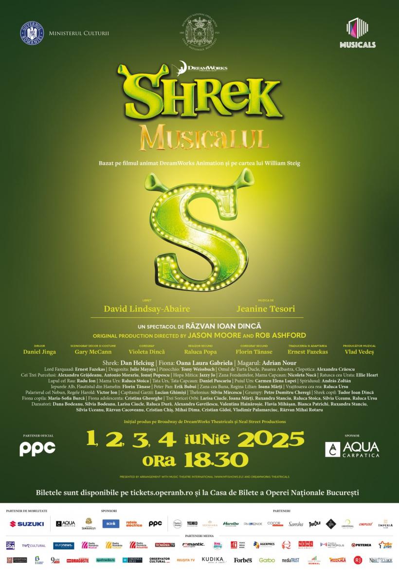 De pe Broadway la București: Shrek Musicalul revine pe scena ONB de Ziua Copilului. Horia Brenciu, în rolul capcăunului simpatic 18955417