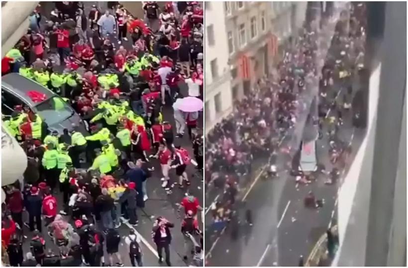 O mașină a lovit mai mulți pietoni în timpul paradei echipei Liverpool