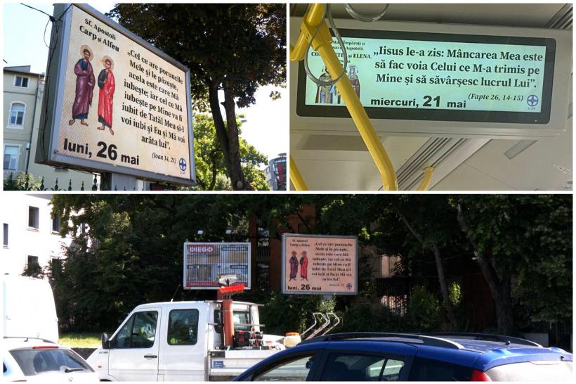 Reclame cu versete biblice în Timișoara. Un proiect al bisericii s-ar putea extinde și în alte orașe