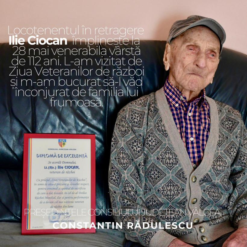 Cel mai bătrân veteran de război din lume este român: Ilie Ciocan a împlinit 112 ani 18956179