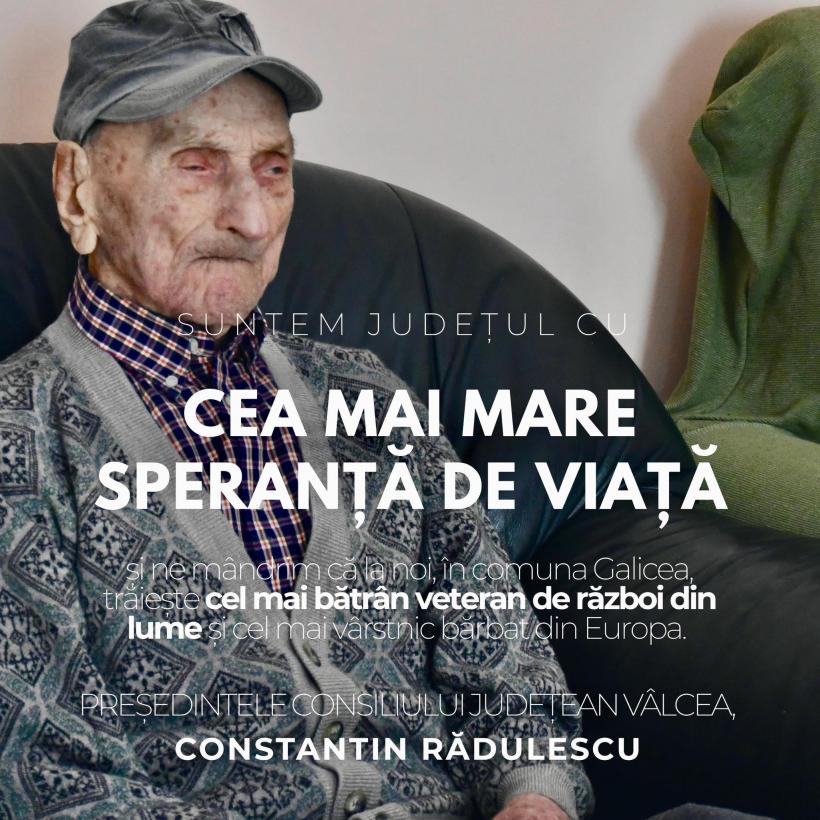 Cel mai bătrân veteran de război din lume este român: Ilie Ciocan a împlinit 112 ani 18956180