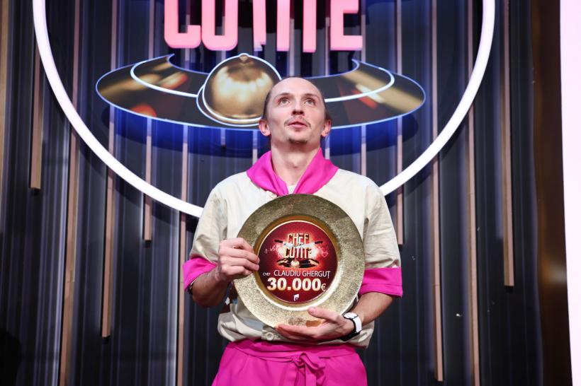 Claudiu Gherguț, cuțitul de aur al lui Chef Orlando Zaharia, a câștigat sezonul 15 Chefi la cuțite. Finala show-ului culinar, lider detașat de audiență 18956260