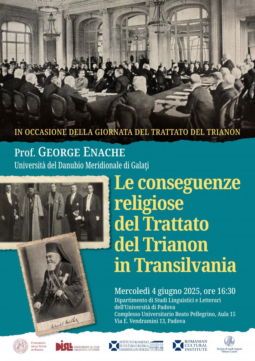 Conferinţa Prof. univ. dr. George Enache, Consecinţele religioase ale Tratatului de la Trianon în Transilvania