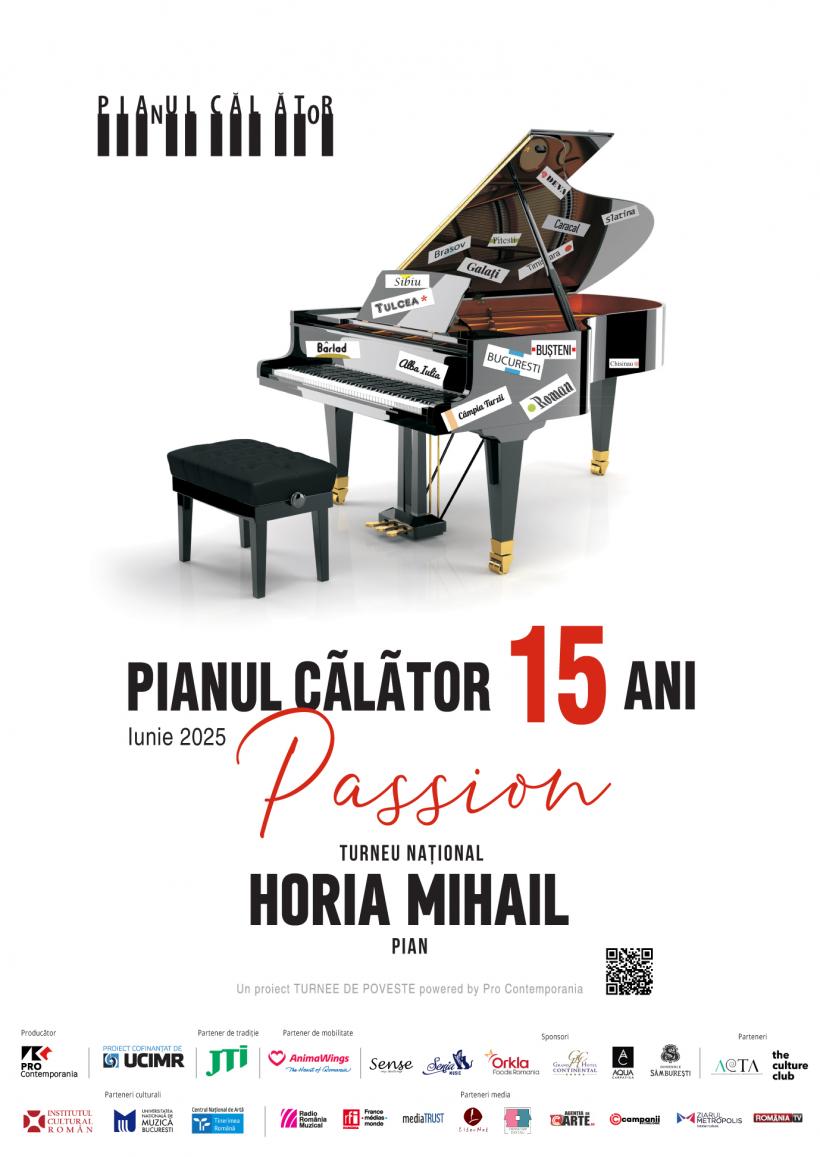 Pianistul Horia Mihail și Turneul Pianul Călător – Passion ajung la Ateneul Român pe 28 iunie -  biletele sunt puse în vânzare!
