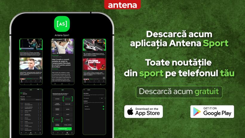 Antena lansează Antena Sport, aplicația care aduce mai aproape cele mai importante evenimente şi ştiri din domeniu