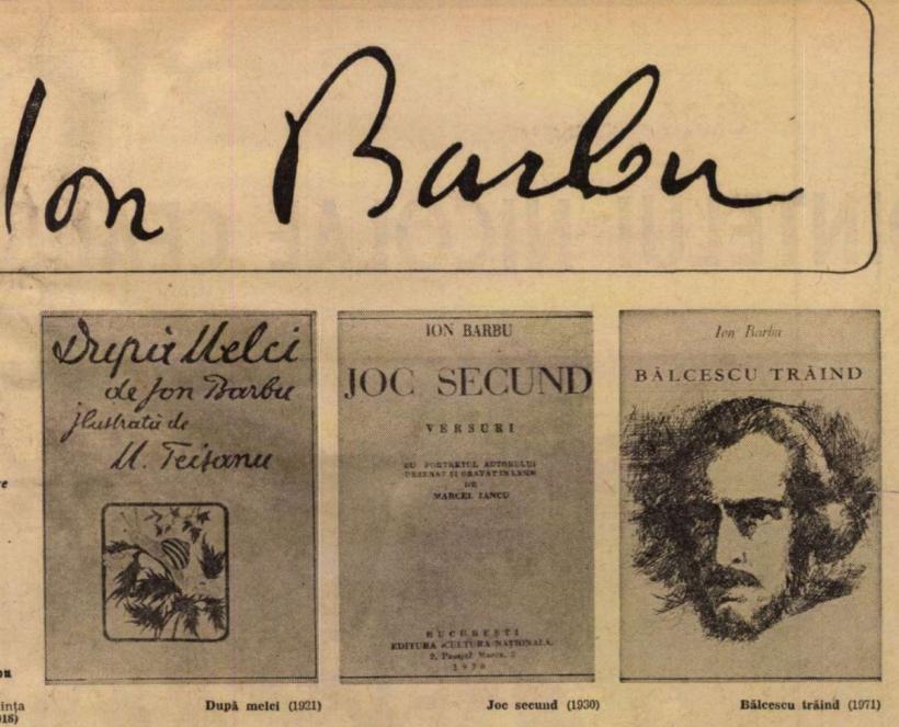 Ion Barbu, sfidătorul suprem al gândirii leneșe 18957685