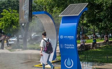 PMB instalează puncte de răcorire pentru pietonii din București