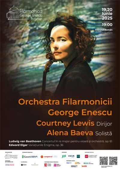 Dirijorul Courtney Lewis şi violonista Alena Baeva la Filarmonica George Enescu