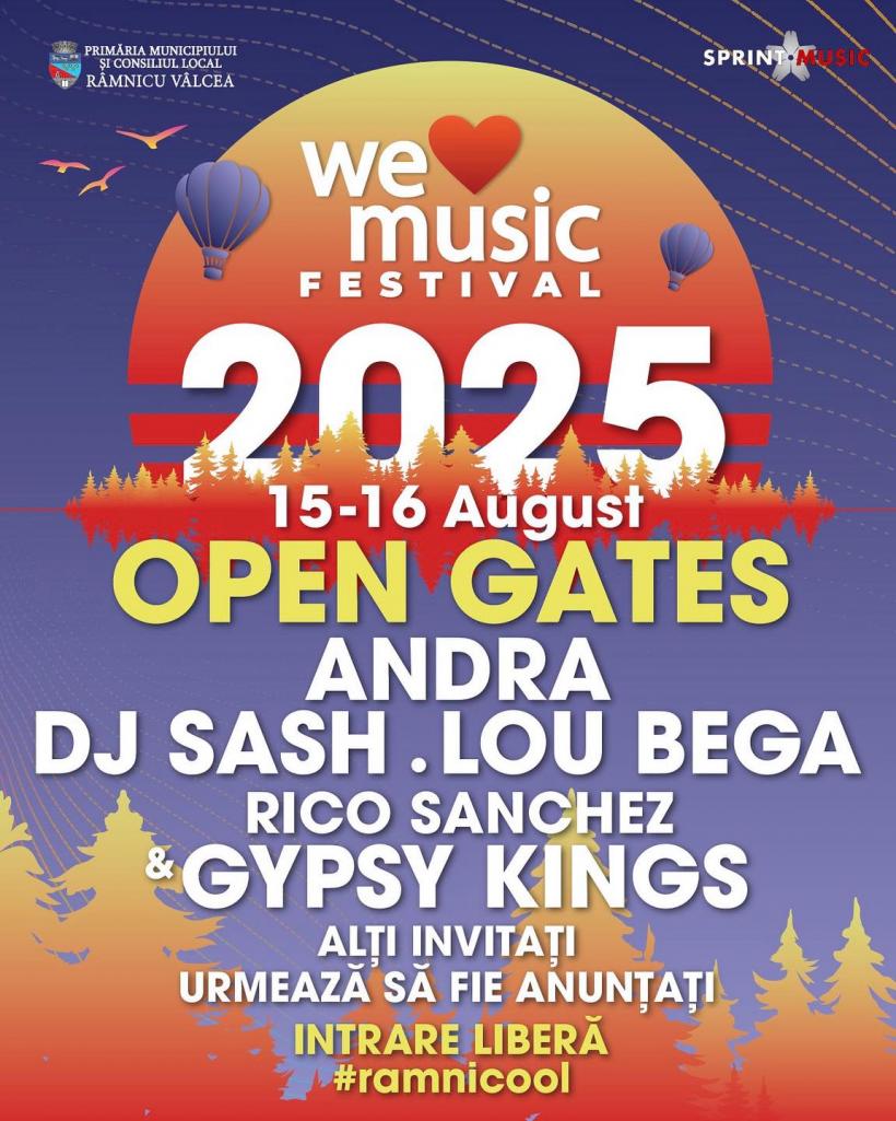 We Love Music Festival revine în forță la Râmnicu Vâlcea. Au fost anunțați primii artiști din line-up-ul festivalului!