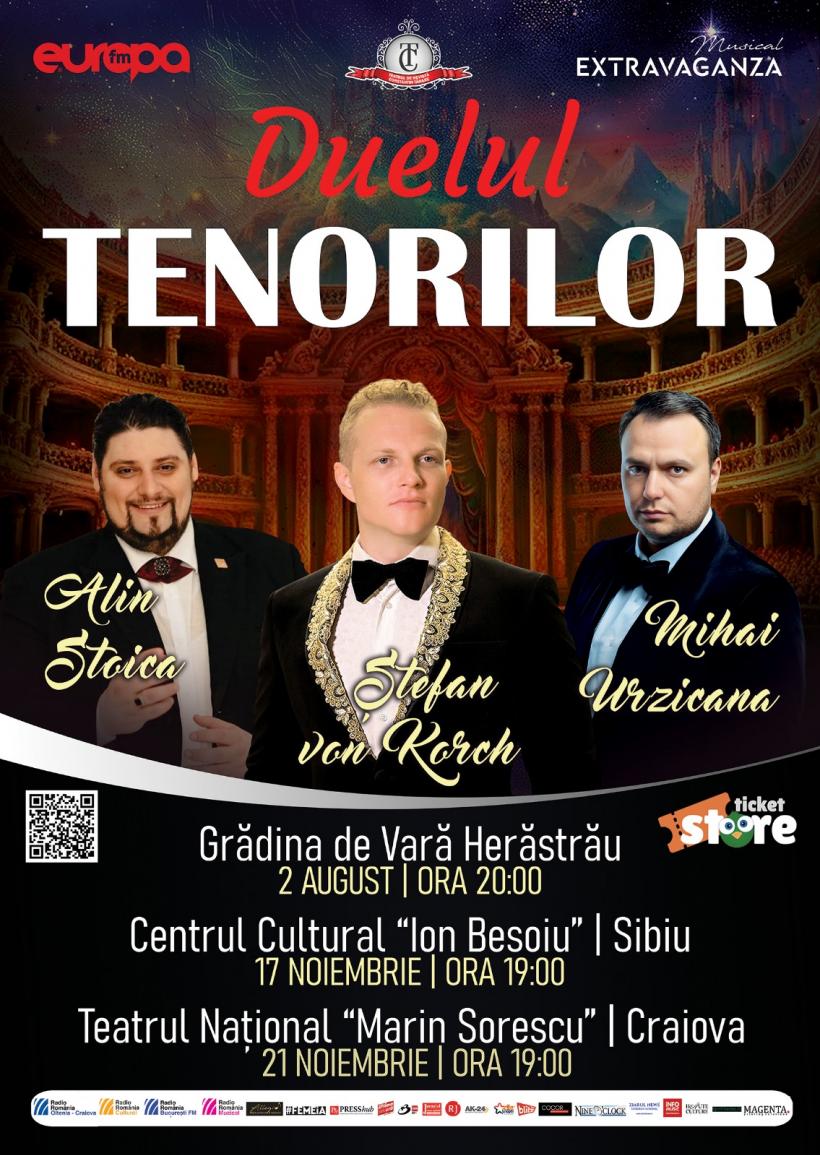 „DUELUL TENORILOR” – concert extraordinar cu Ştefan von Korch, Alin Stoica şi Mihai Urzicana la BUCUREŞTI, SIBIU şi CRAIOVA 18960705