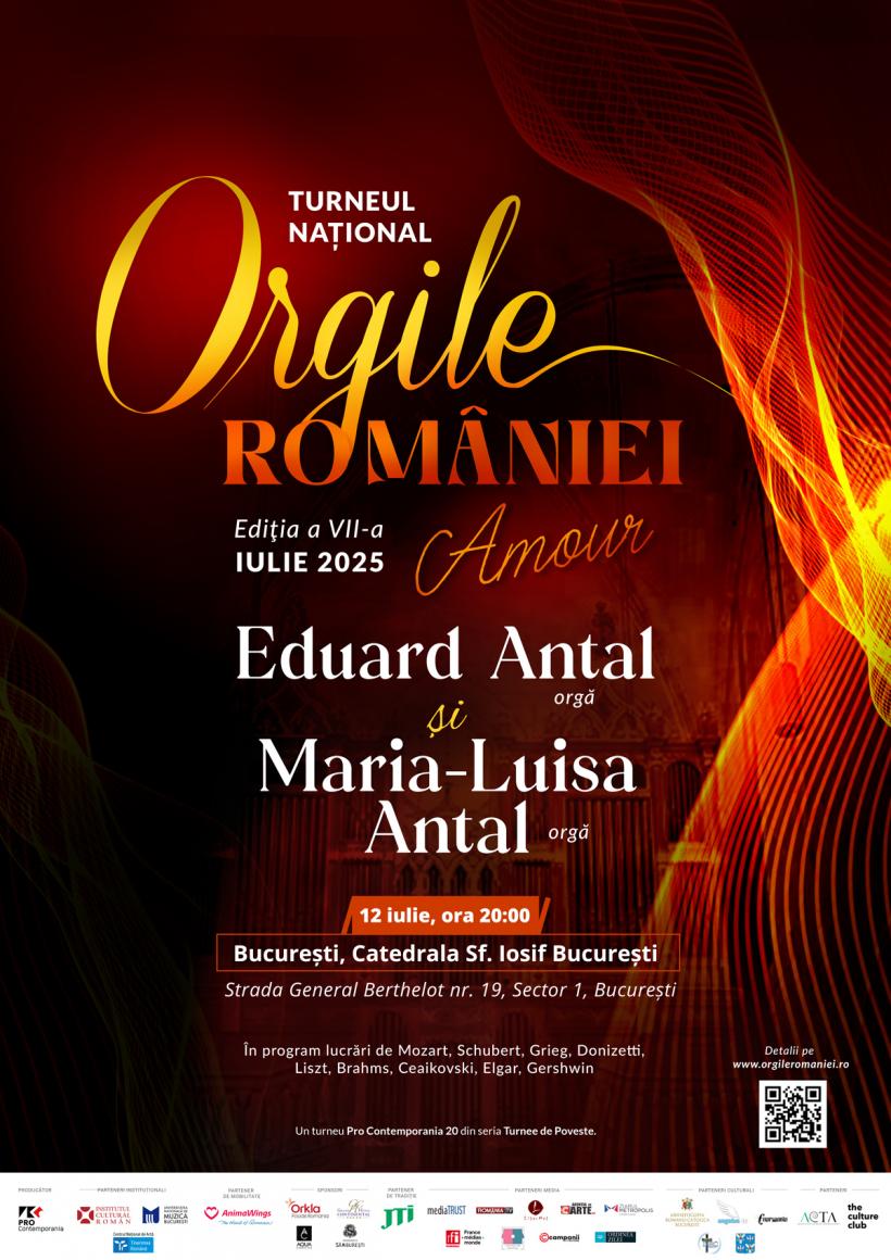 Turneul Național „Orgile României” revine în 2025 cu o ediție susţinută de tinerii organişti Eduard şi Maria-Luisa Antal intitulată L`amour 18961314
