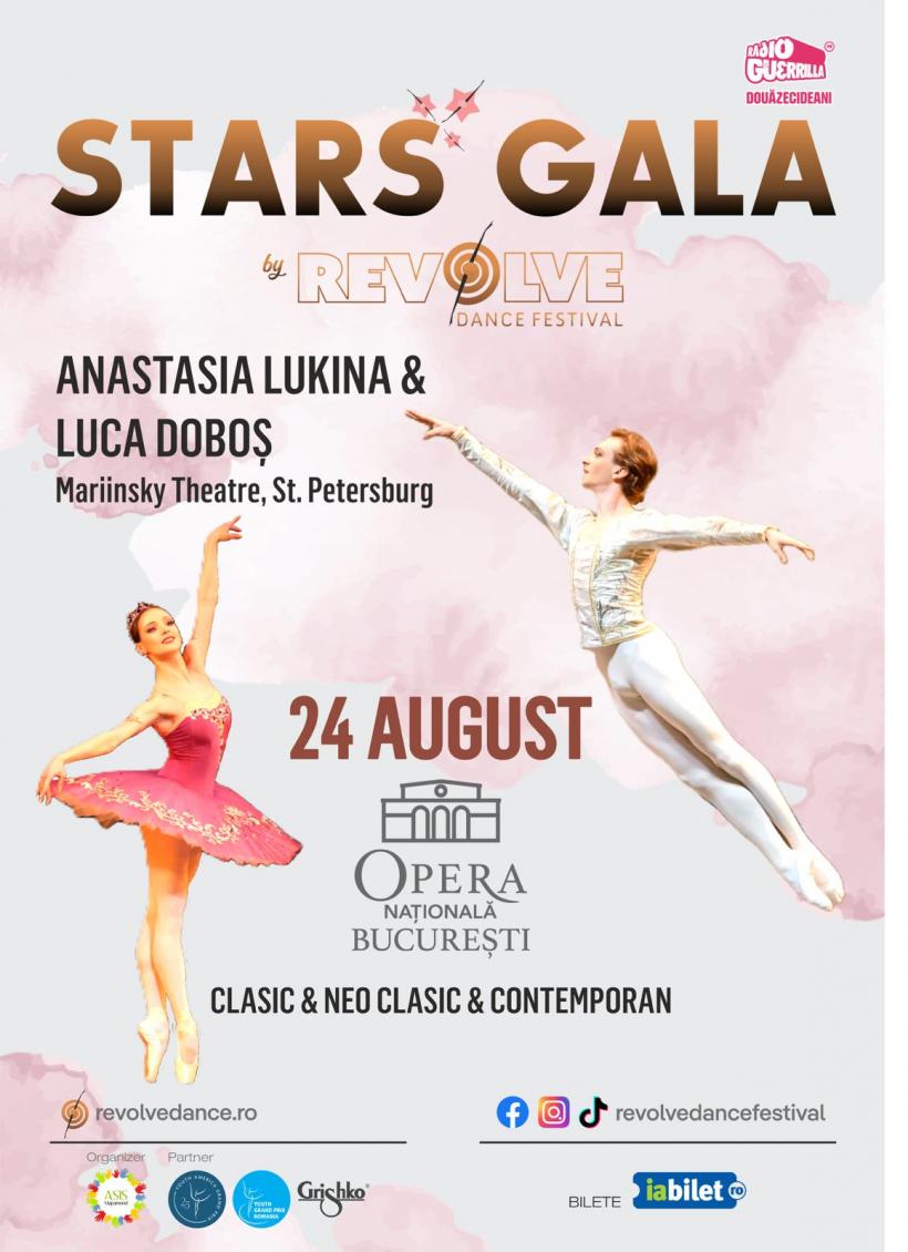A cincisprezecea ediţie Revolve Dance aduce în “Stars Gala” mari nume ale baletului mondial la Opera Naţională din București pe 24 august 18961577