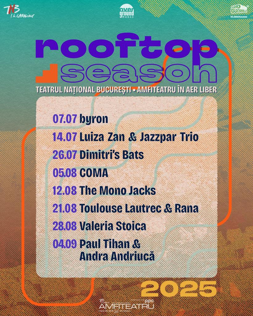 Rooftop Season 2025: o nouă serie de concerte pe acoperișul Teatrului Național București 18961572