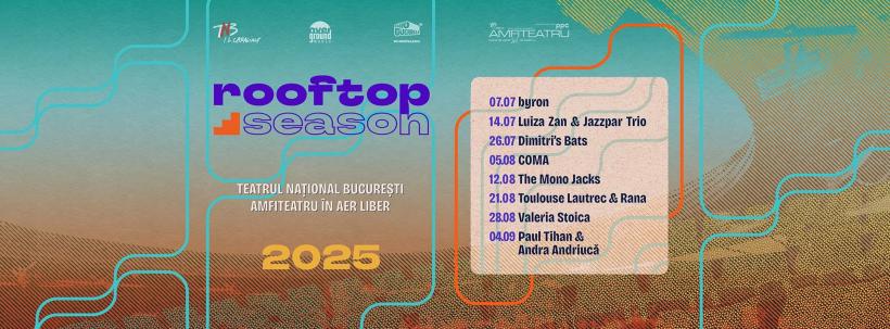 Rooftop Season 2025: o nouă serie de concerte pe acoperișul Teatrului Național București 18961573
