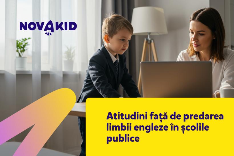 Novakid: Oportunitățile de carieră conving 35% dintre părinții români să-și înscrie copiii la cursuri suplimentare de engleză